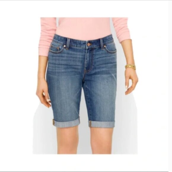 Talbots Flawless Girlfriend Short Blue Denim Sz 2 #27P - Picture 1 of 6